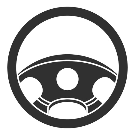 Car steering wheel icon, simple styleのイラスト素材