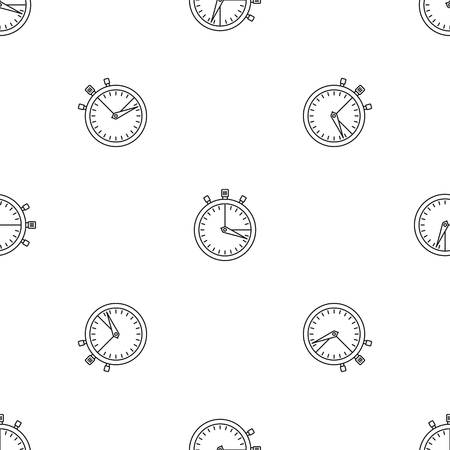 Stopwatch icon. Outline illustration of stopwatch vector icon for web design isolated on white backgroundのイラスト素材