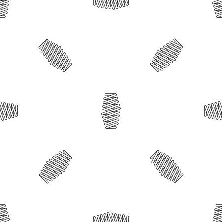 Fat spring coil pattern seamless vector repeat geometric for any web designのイラスト素材