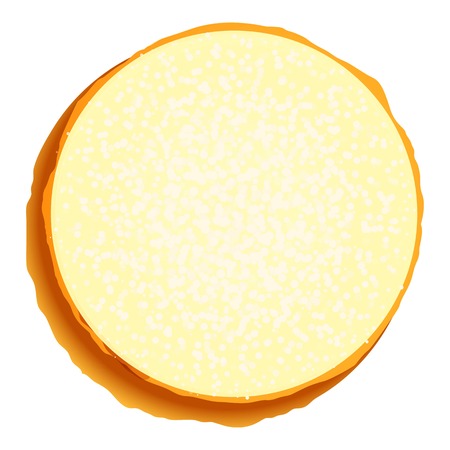 Milk cream biscuit icon. Cartoon of milk cream biscuit vector icon for web design isolated on white backgroundのイラスト素材