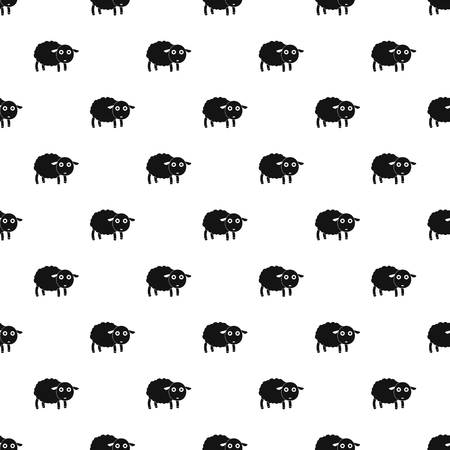 Cute sheep pattern seamless vector repeat geometric for any web designのイラスト素材