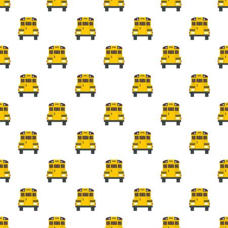 Back of old school bus icon. Flat illustration of back of old school bus vector icon for web designのイラスト素材