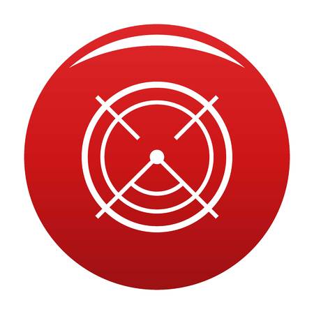 Aim radar icon. Simple illustration of aim radar vector icon for any design redのイラスト素材