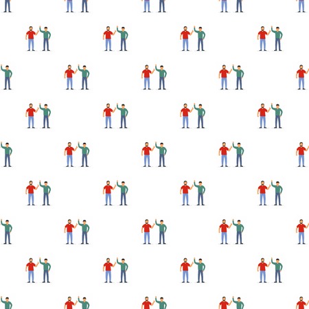 Friend team concept background, flat styleの写真素材