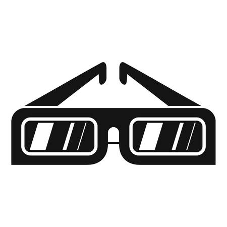 3d glasses icon, simple styleのイラスト素材