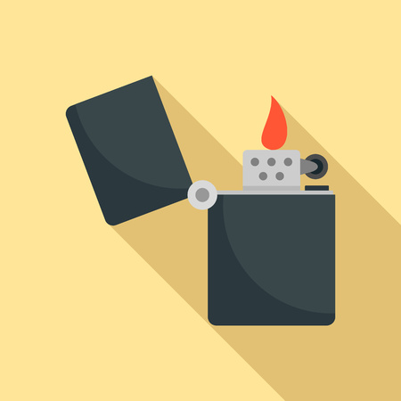 Kerosene lighter icon. Flat illustration of kerosene lighter vector icon for web designのイラスト素材