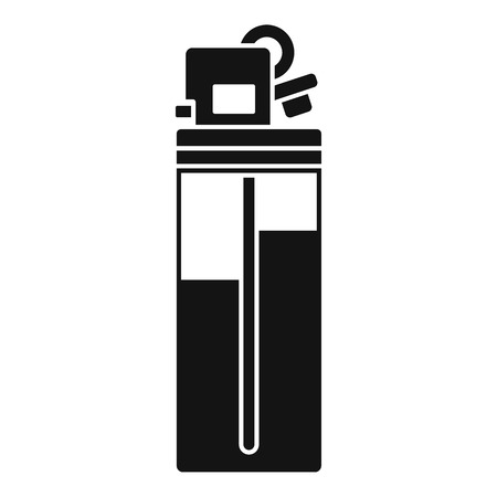 Plastic cigarette lighter icon. Simple illustration of plastic cigarette lighter vector icon for web design isolated on white backgroundのイラスト素材
