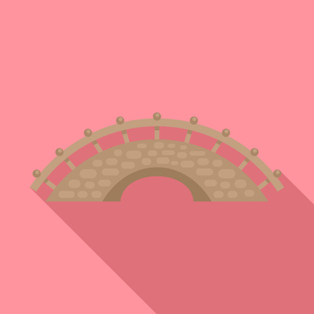 Bridge building icon, flat styleのイラスト素材
