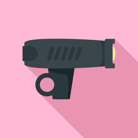 Bike flashlight icon. Flat illustration of bike flashlight vector icon for web designのイラスト素材