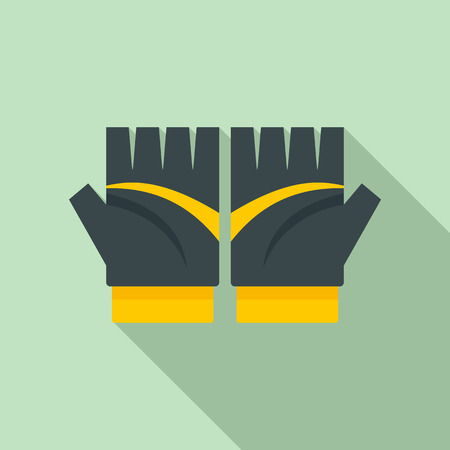 Bike gloves icon. Flat illustration of bike gloves vector icon for web designのイラスト素材