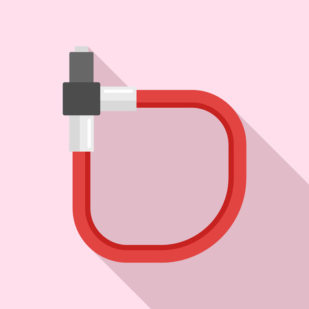 Bike lock icon, flat styleのイラスト素材