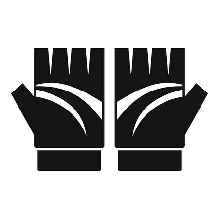 Bike gloves icon. Simple illustration of bike gloves vector icon for web design isolated on white backgroundのイラスト素材