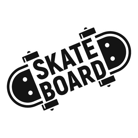 Skateboard logo, simple styleのイラスト素材