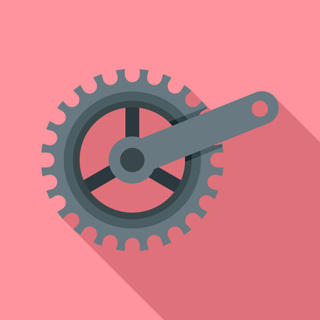 Bike crank icon, flat styleのイラスト素材