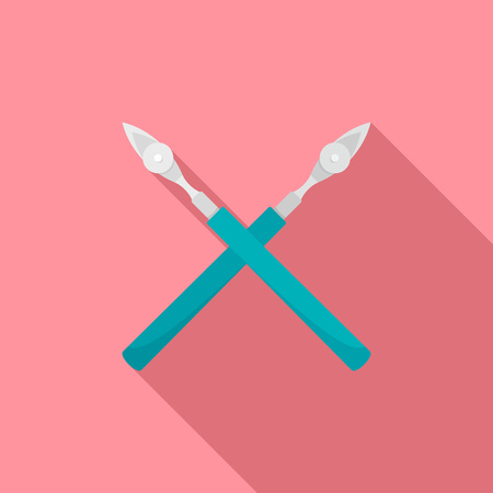 Architect pen tool icon, flat styleのイラスト素材