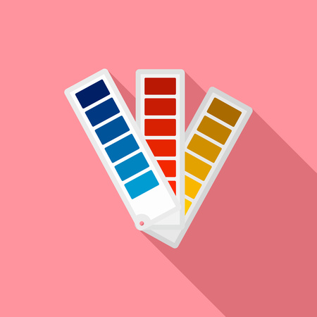 Paper color chart icon, flat styleのイラスト素材