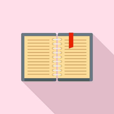 Architect notebook icon. Flat illustration of architect notebook vector icon for web designのイラスト素材