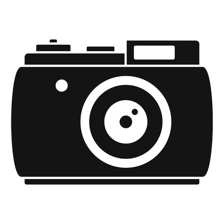 Retro camera icon, simple styleのイラスト素材