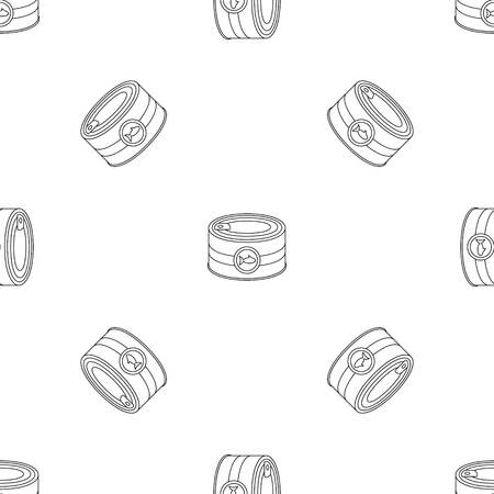 Fish tin can pattern seamless vector repeat geometric for any web designのイラスト素材