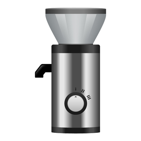 Modern coffee grinder icon. Realistic illustration of modern coffee grinder vector icon for web design isolated on white backgroundのイラスト素材