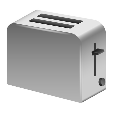 Toaster icon. Realistic illustration of toaster vector icon for web design isolated on white backgroundのイラスト素材