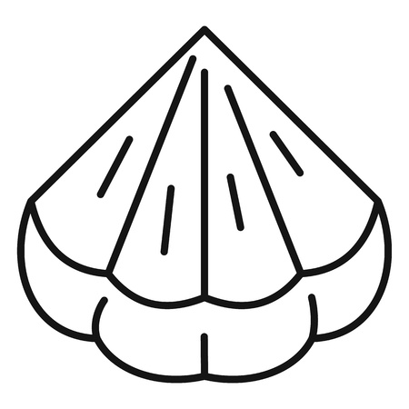 Slice soursop icon. Outline slice soursop vector icon for web design isolated on white backgroundのイラスト素材