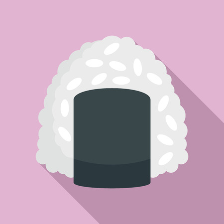 Rice sushi icon. Flat illustration of rice sushi vector icon for web designのイラスト素材