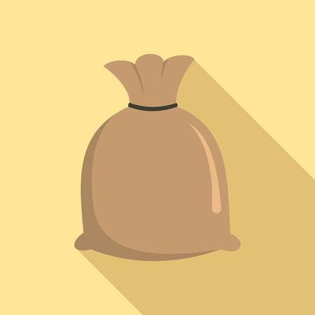 Sack rice icon. Flat illustration of sack rice vector icon for web designのイラスト素材