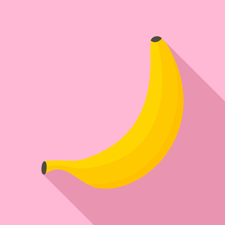 Fresh banana icon, flat styleのイラスト素材