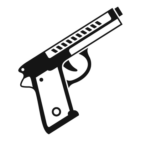 Pistol icon, simple styleのイラスト素材