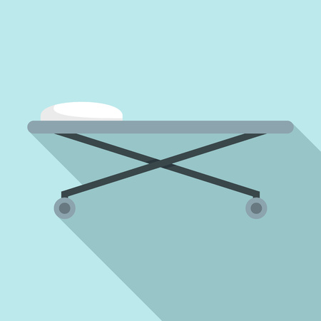 Forensic laboratory cart desk icon, flat styleのイラスト素材