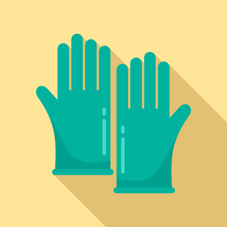 Forensic lab gloves icon. Flat illustration of forensic lab gloves vector icon for web designのイラスト素材