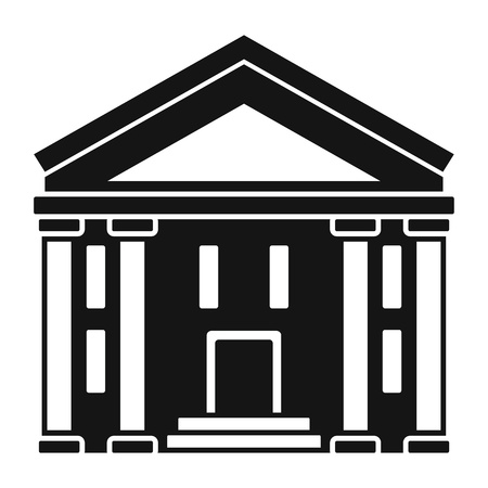 Bank courthouse icon, simple styleのイラスト素材