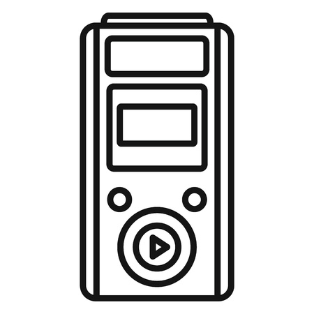 Modern dictaphone icon. Outline modern dictaphone vector icon for web design isolated on white backgroundのイラスト素材