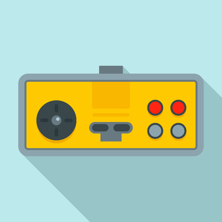 Retro game joystick icon, flat styleのイラスト素材
