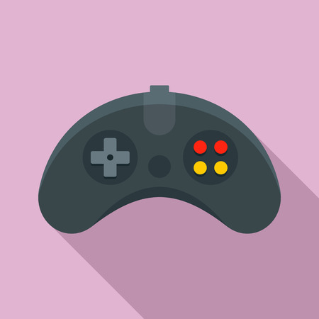 Ergonomic joystick icon. Flat illustration of ergonomic joystick vector icon for web designのイラスト素材