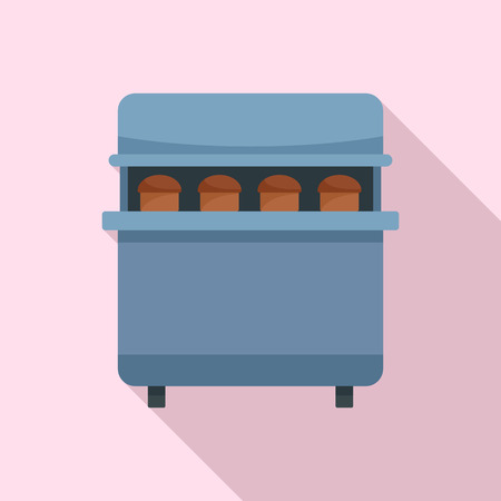 Bakery factory icon. Flat illustration of bakery factory vector icon for web designのイラスト素材