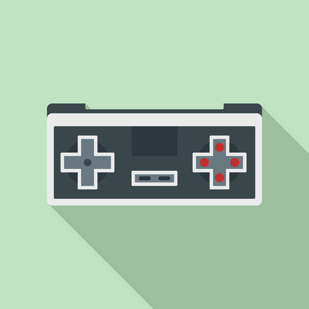 Retro game controller icon. Flat illustration of retro game controller vector icon for web designのイラスト素材
