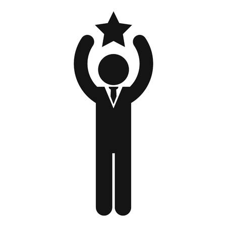 Star businessman icon. Simple illustration of star businessman vector icon for web design isolated on white backgroundのイラスト素材