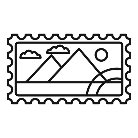 Envelope timbre icon. Outline envelope timbre vector icon for web design isolated on white backgroundのイラスト素材