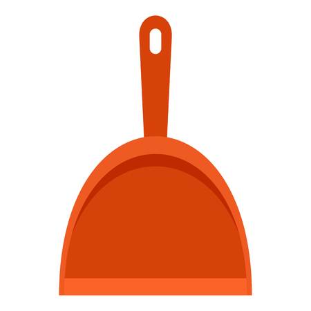 Dustpan icon. Flat illustration of dustpan vector icon for web designのイラスト素材