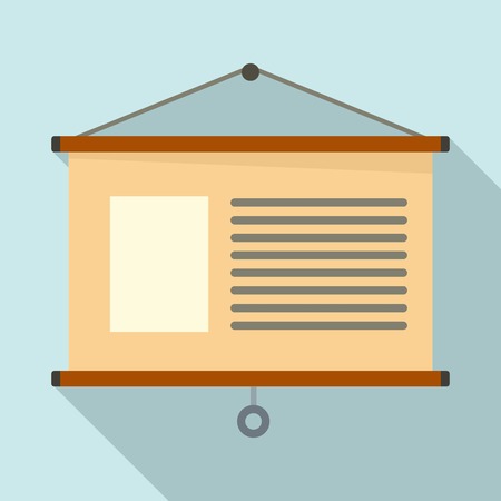 Learning wall banner icon. Flat illustration of learning wall banner vector icon for web designのイラスト素材