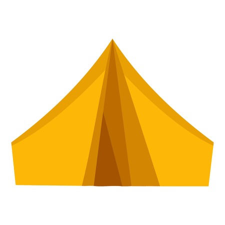 Camp tent icon, flat styleのイラスト素材