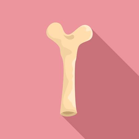 Stone age bone icon, flat styleのイラスト素材