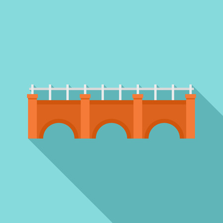 City bridge icon, flat styleのイラスト素材