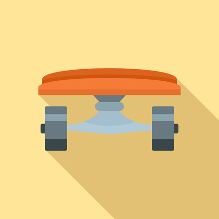 Front of skateboard icon. Flat illustration of front of skateboard vector icon for web designのイラスト素材