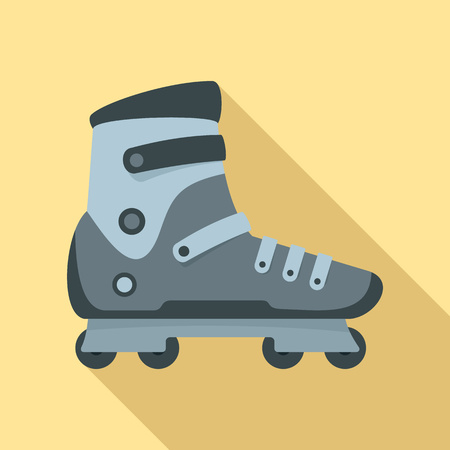 Extreme sport inline skates icon. Flat illustration of extreme sport inline skates vector icon for web designのイラスト素材