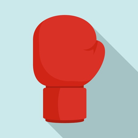 Boxing red glove icon. Flat illustration of boxing red glove vector icon for web designのイラスト素材