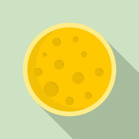 Full magic moon icon. Flat illustration of full magic moon vector icon for web designのイラスト素材
