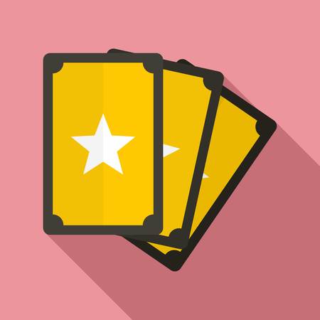 Magic fortune cards icon. Flat illustration of magic fortune cards vector icon for web designのイラスト素材